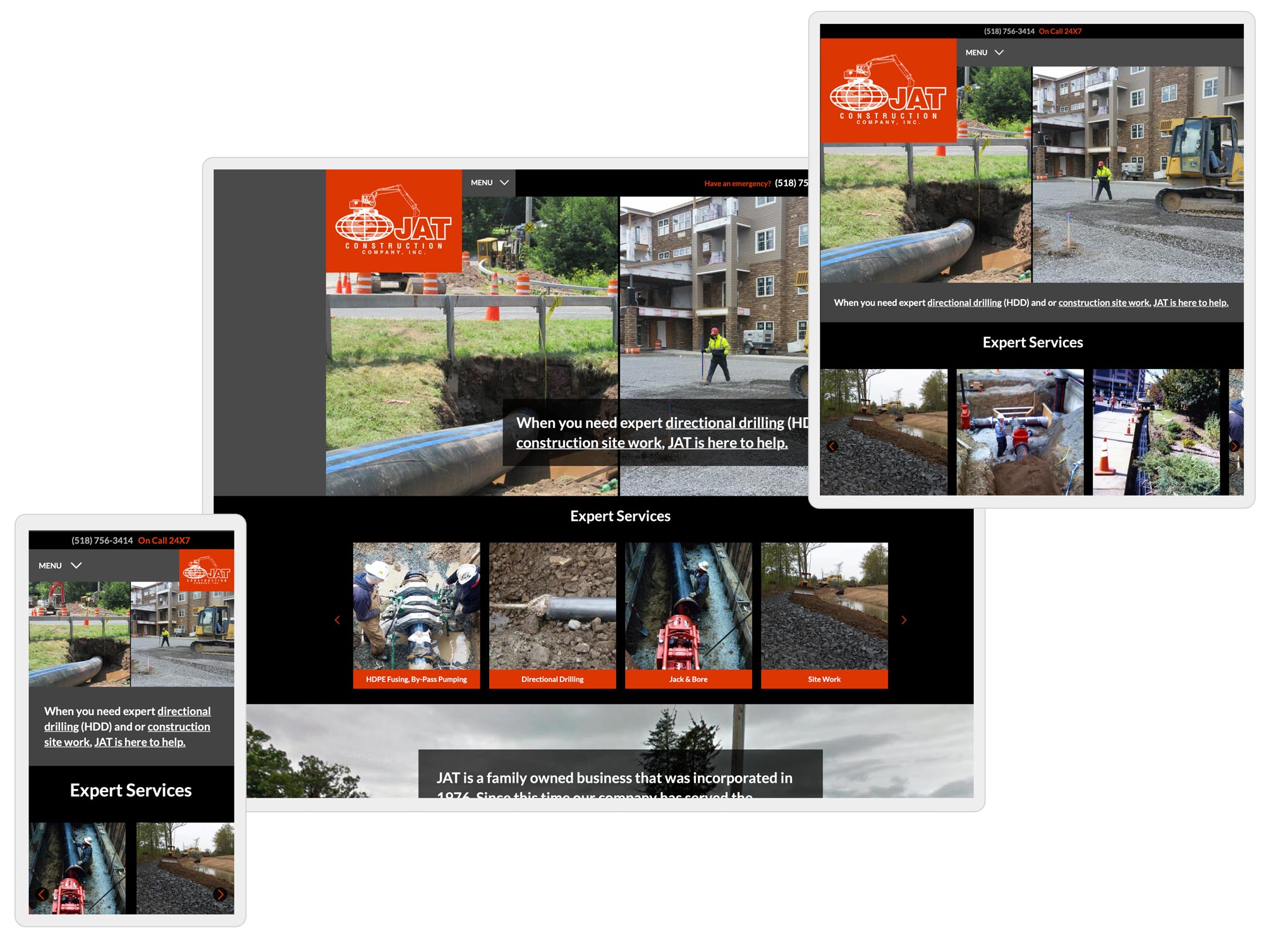 construction web design by mike hosier