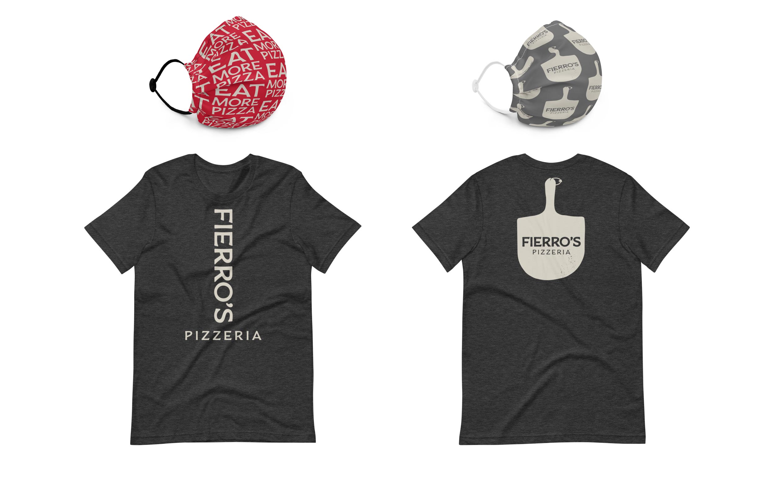 fierro's pizzeria rebrand apparel design