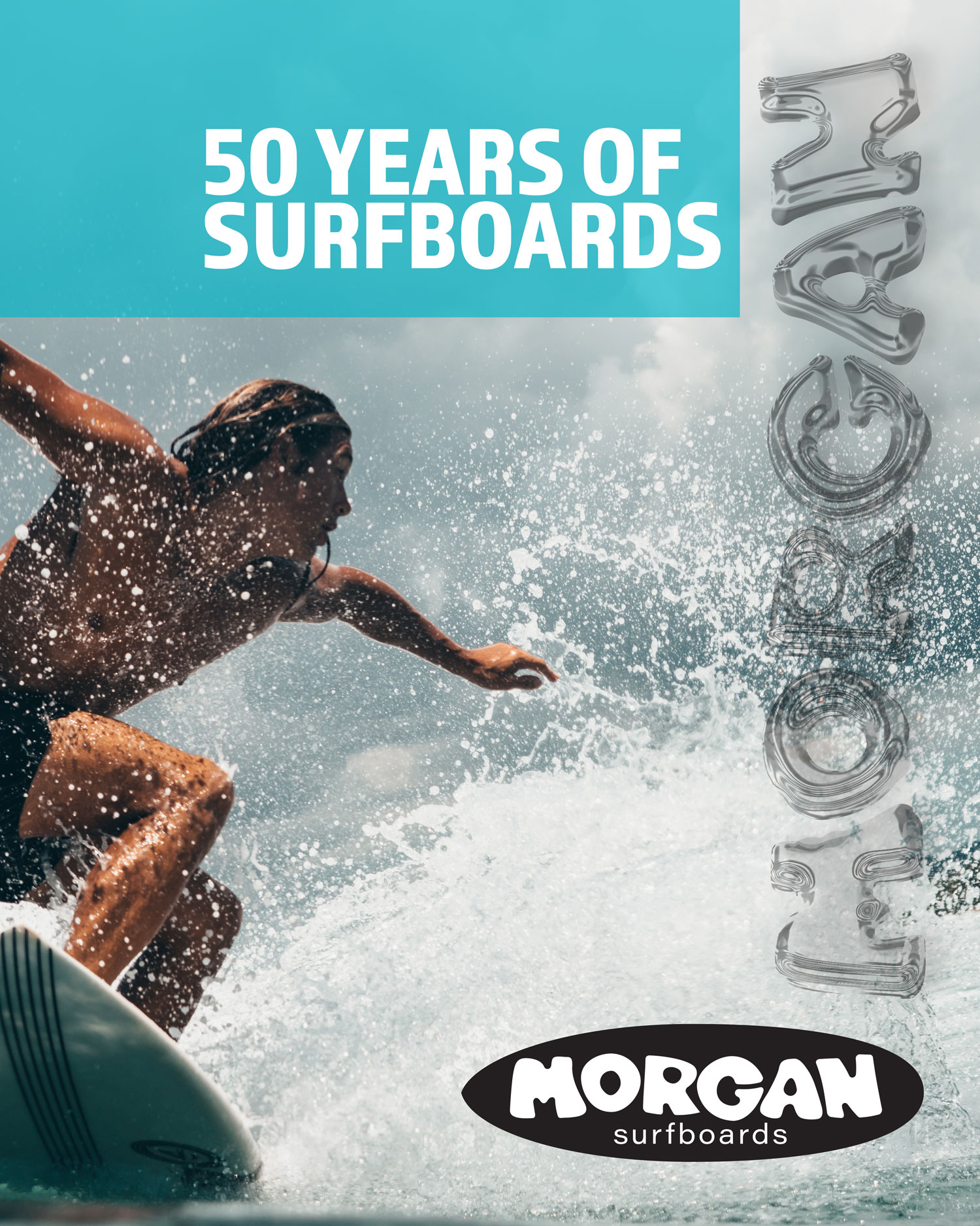 morgan surfboard maker logo design