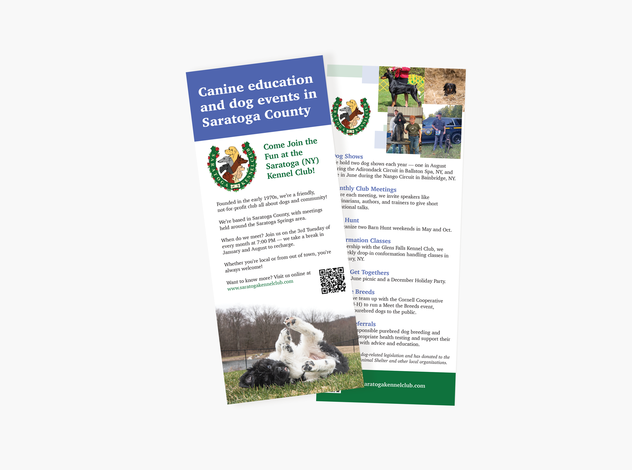 kennel club rack card, brochure design by Mike Hosier
