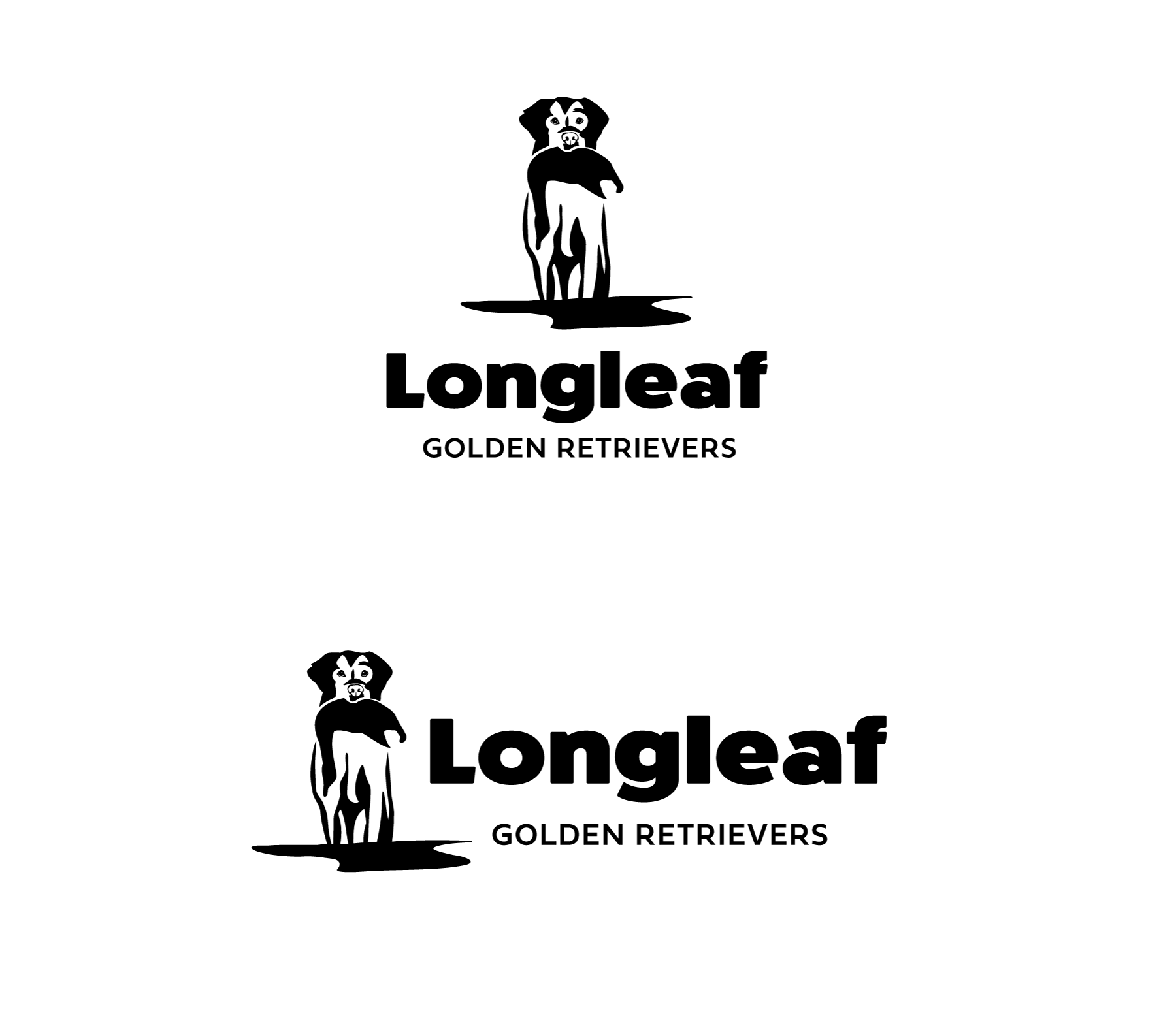 golden retriever logo design by mike hosier