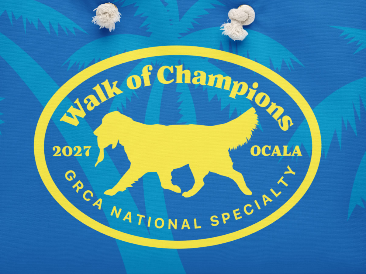 Golden Retriever National Specialty Logo Design. Walk of Champions